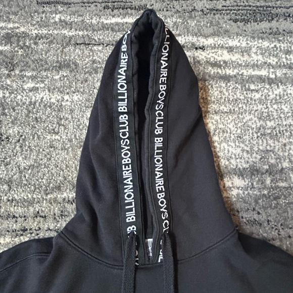 BILLIONAIRE BOYS CLUB Black Hoodie With Trim On Hood - Picture 2 of 6